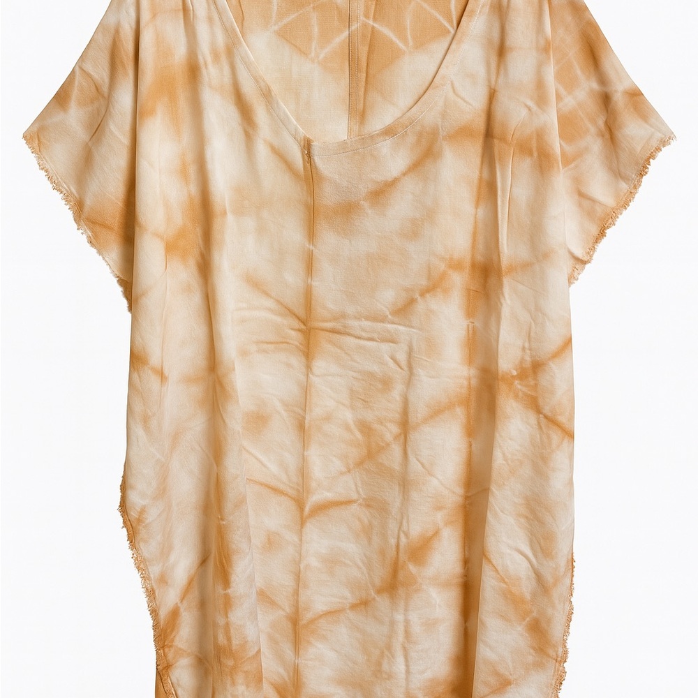 Chic Tan Tie-Dye Swim Cover-Up